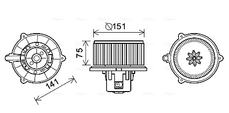 Ventilador de habitáculo KIA Cerato  (2004-2008)