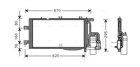 Condensador para Opel Corsa  (F08, F68)