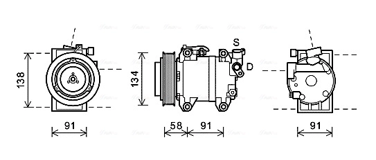 Compresor de aire acondicionado para Nissan Cabstar TL, VL