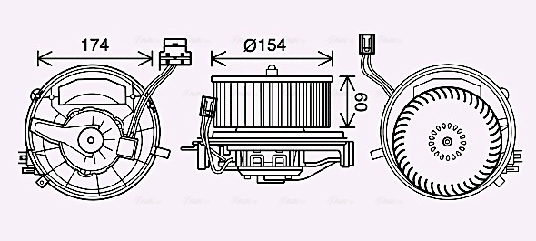 Ventilador interior para Skoda Octavia IV (NX3, NN3, PV3)
