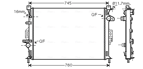 Radiador de água para Ford Mondeo IV (CA2)