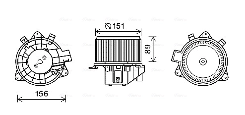 Ventilador habitáculo para Fiat Bravo 198