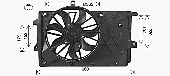 Electroventilador del motor Opel Meriva  (2003-2010)