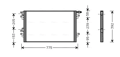 Condensador aire acondicionado para Renault Clio BB, CB
