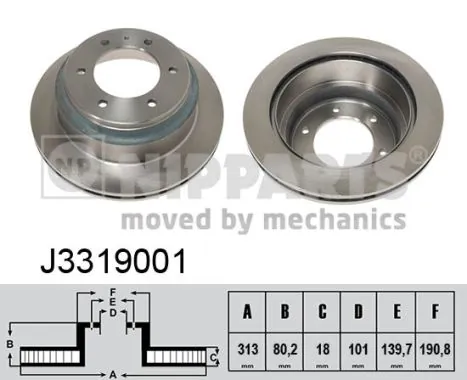 Freno de disco trasero para Isuzu Trooper  