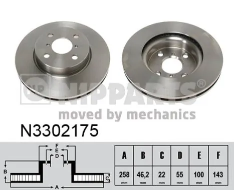 Disco de freno 435120D060000 Daihatsu