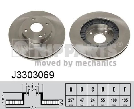 Disco de freno delantero Mazda 323 F V