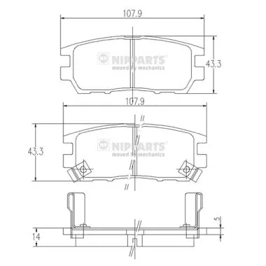 Pastillas traseras Mitsubishi Pajero CLASSIC II
