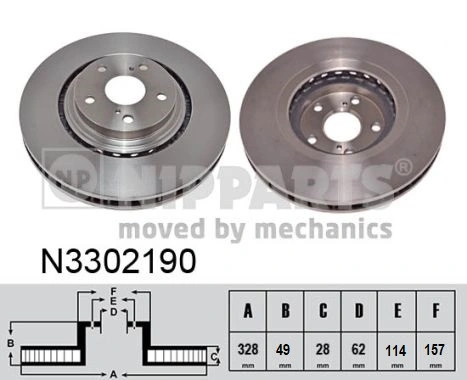 Discos para Lexus RX 270/350/450H AGL10, GGL15, GYL15