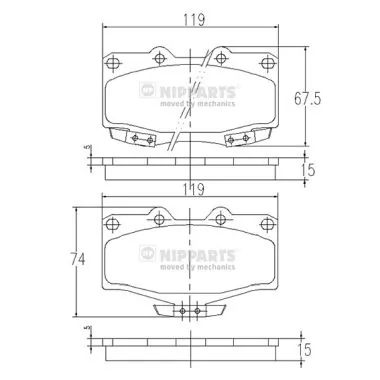 Pastillas delanteras para Toyota Land Cruiser 80 J8