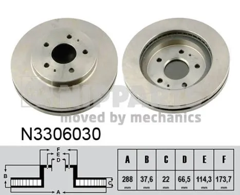 Disco de freno delantero Toyota 43512B4010