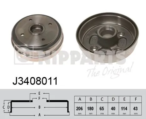 Tambor de freno trasero para Suzuki Alto EF