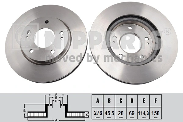 Disco de freno 25221 Mapco