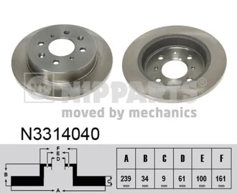 Frenos traseros MG D2051