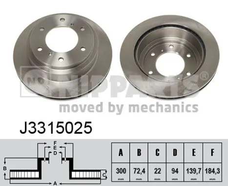  Disco de freno trasero Mitsubishi Pajero 