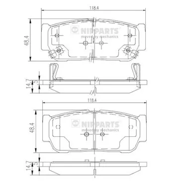 Comprar 4841321B10 Hyundai/Kia Pastillas de freno traseras