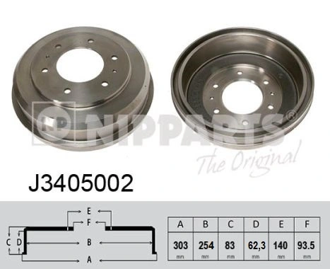 Tambor de freno trasero Mitsubishi L 300 (L03P)