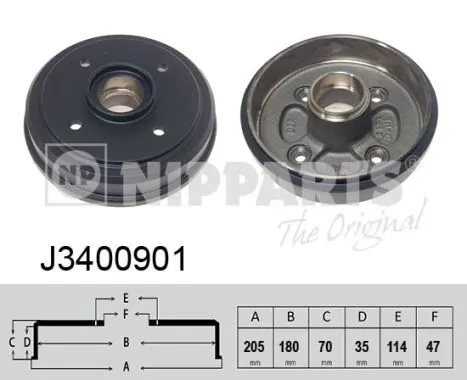  Tambor de freno trasero Chevrolet Spark (Matiz) 