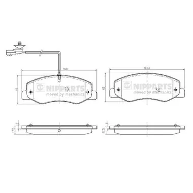 4406000Q0G Nissan/Infiniti Pastillas freno traseras