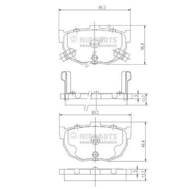 Pastillas freno traseras para KIA Cerato III YD