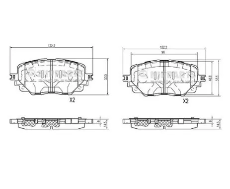 Pastillas de freno delanteras Mazda MX-5 4