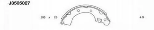 Zapatas de freno traseras Mitsubishi Galant IV (1980-1984)