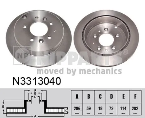 Disco de freno trasero L15Y26251 Mazda