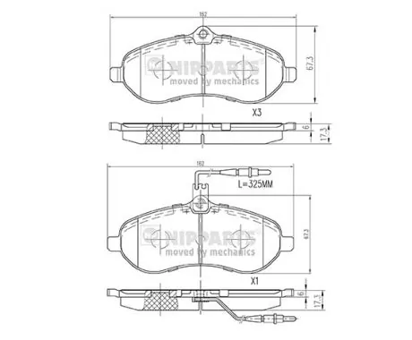 Pastillas delanteras para Citroen Jumpy II 