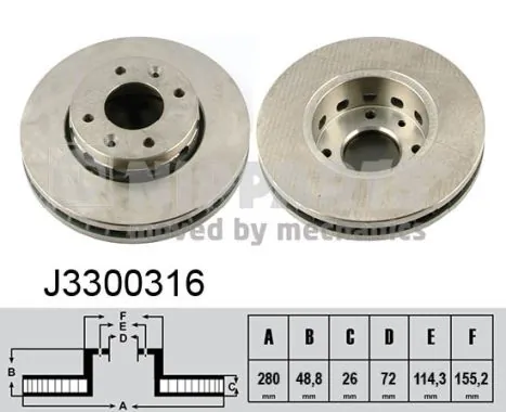 Disco de freno 231355C Metelli