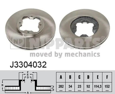 Disco de freno D1162 MG
