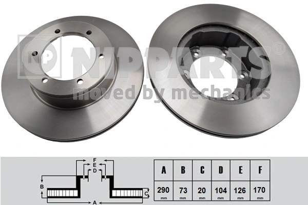 Comprar Disco de freno delantero Mitsubishi Canter  FE5, FE6 a bajo precio