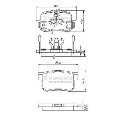 Pastillas traseras Toyota 43022TL0G51