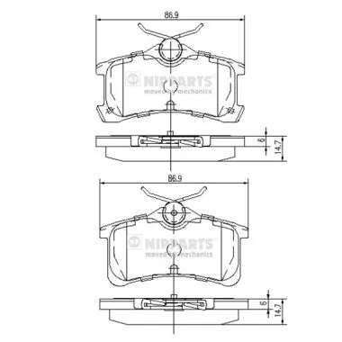302066 Peugeot/Citroen Pastillas freno traseras