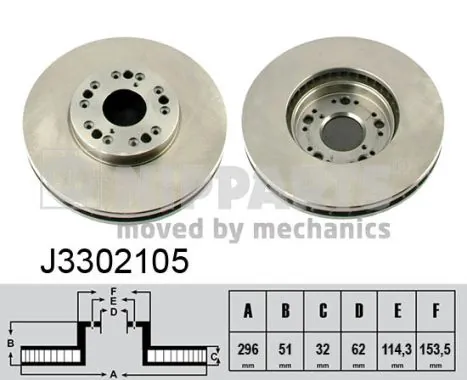 Disco de freno delantero para Lexus LS  (UCF30)