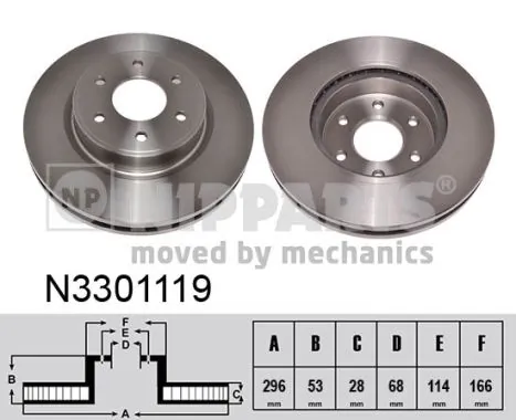 Disco de freno delantero Nissan Navara NP300 IV