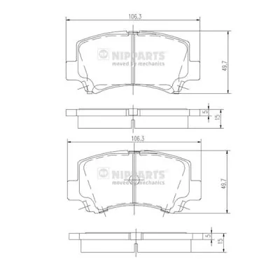 Comprar 5581075F10 Mitsubishi Pastillas delanteras de freno