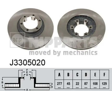 Discos para Mitsubishi Pajero I L04G, L14G