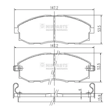 Pastillas delanteras para Hyundai H-1 STAREX Starex A1