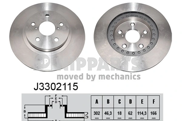 Disco de freno delantero Toyota RAV4 I