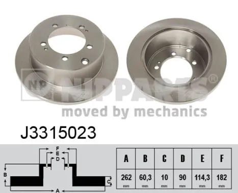 Disco de freno trasero MB928716 VAG