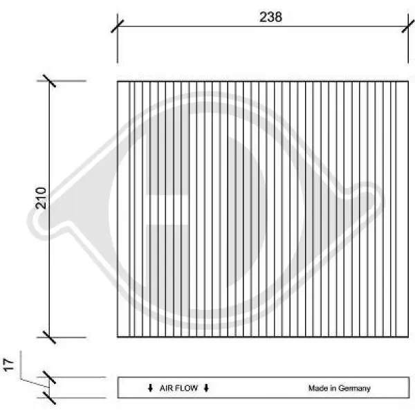 Filtro de polen para KIA Cerato (LD)