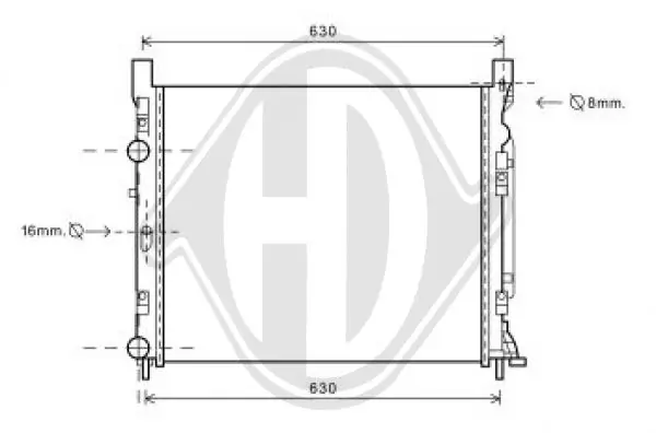 Radiador de água para Renault Kangoo II (FW0)