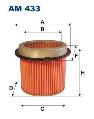 Filtro de aire de motor Mitsubishi Galant V (1984-1987)