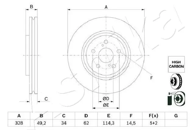 Comprar Disco de freno Lexus RX 450H/350L/200T L25