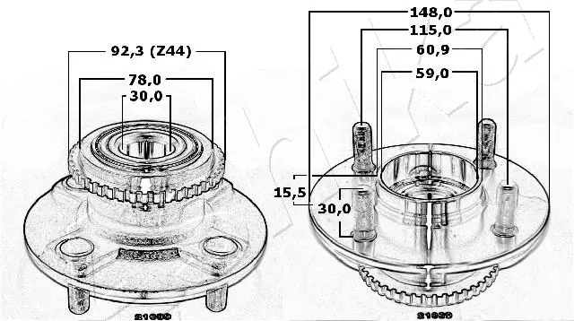Cubo de rueda trasero Nissan Primera P11