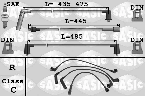 Cables de bujías S40 Sentech