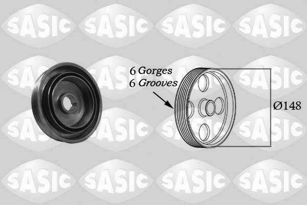 Polea dámper para Peugeot 406  (8C)