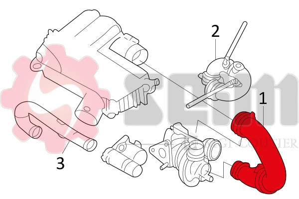 Comprar 3J133011 AND Tubo de admisión de aire al turbocompresor