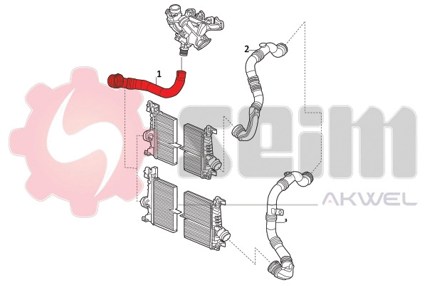 Tubo intercooler 860165 General Motors