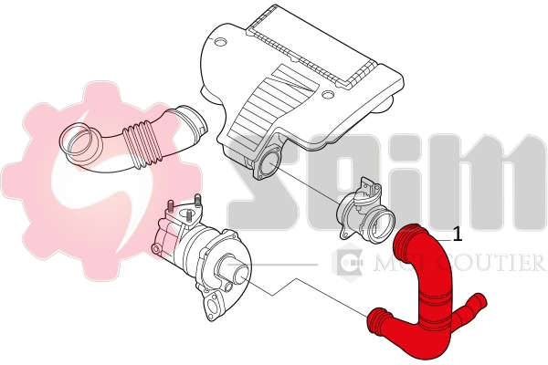  Manguito de aire del medidor de masa de aire Fiat Linea 